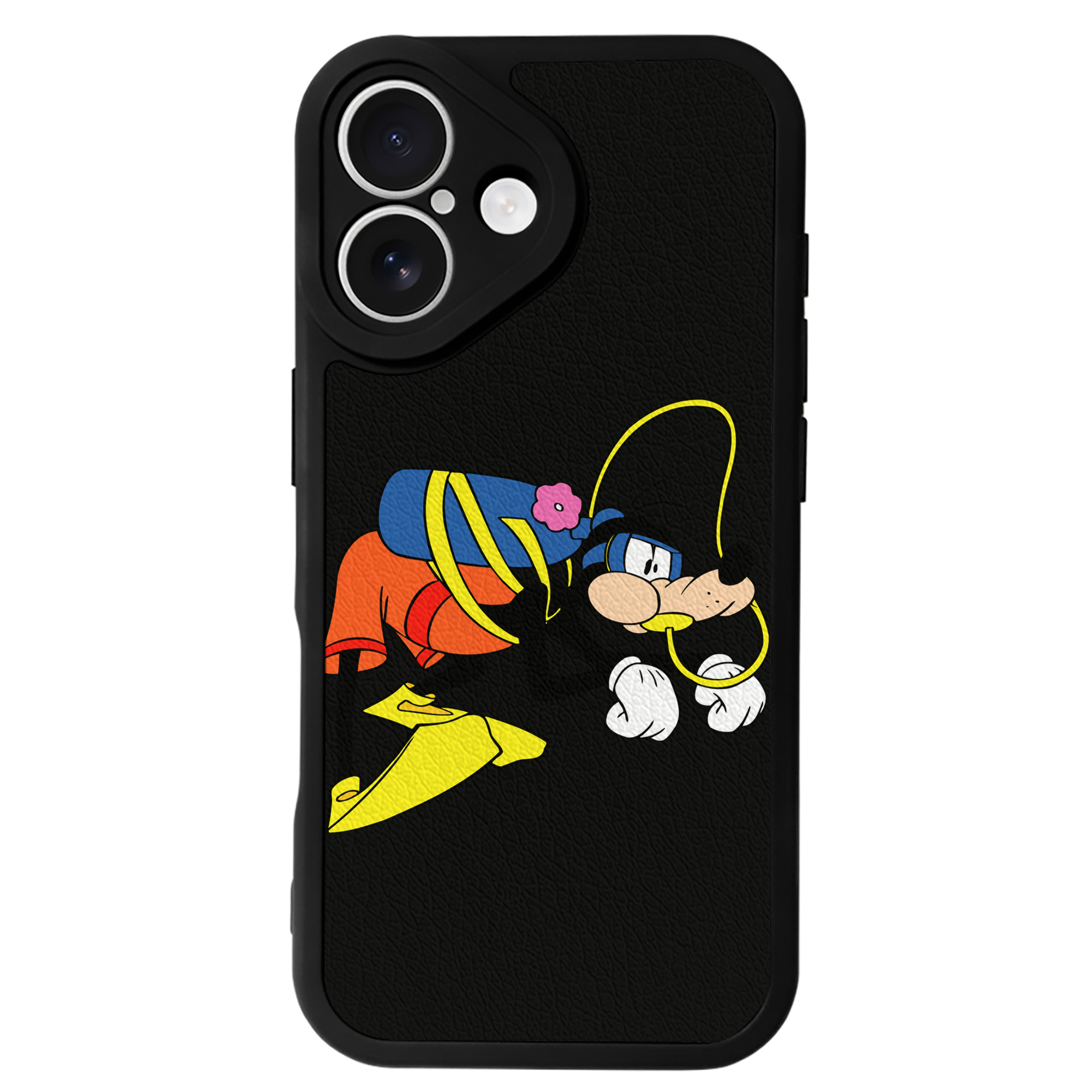 （画像用） ミッキーマウス Mickey Mouse 【iPhone 16シリーズ対応】シリコンスマホケース（レザー調） 材質：シリコン